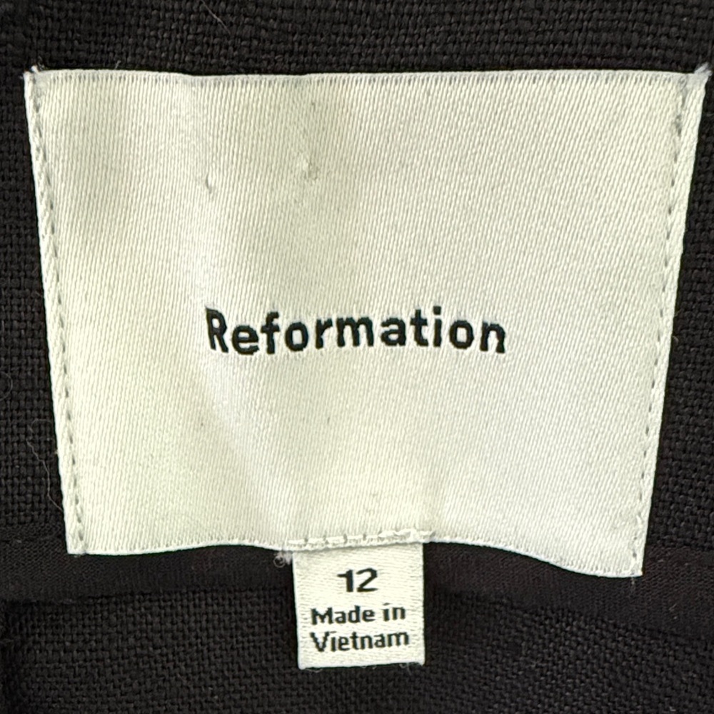 Reformation Britt Linen Skirt Sz 12 - Picture 4 of 11